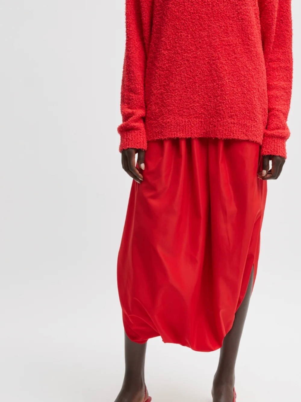 Italian Sporty Nylon Pleated Jalouise Skirt